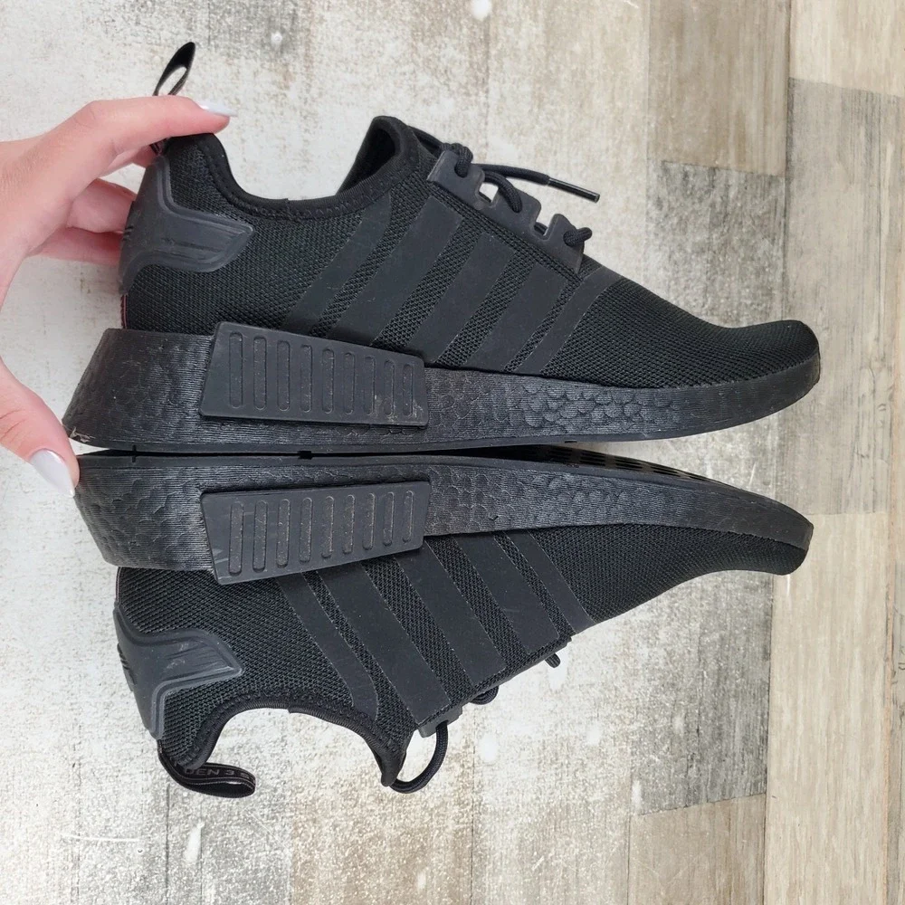 Adidas NMD R1 Primeblue Womens Sandals Sz 10 Black Athletic Running Sneakers